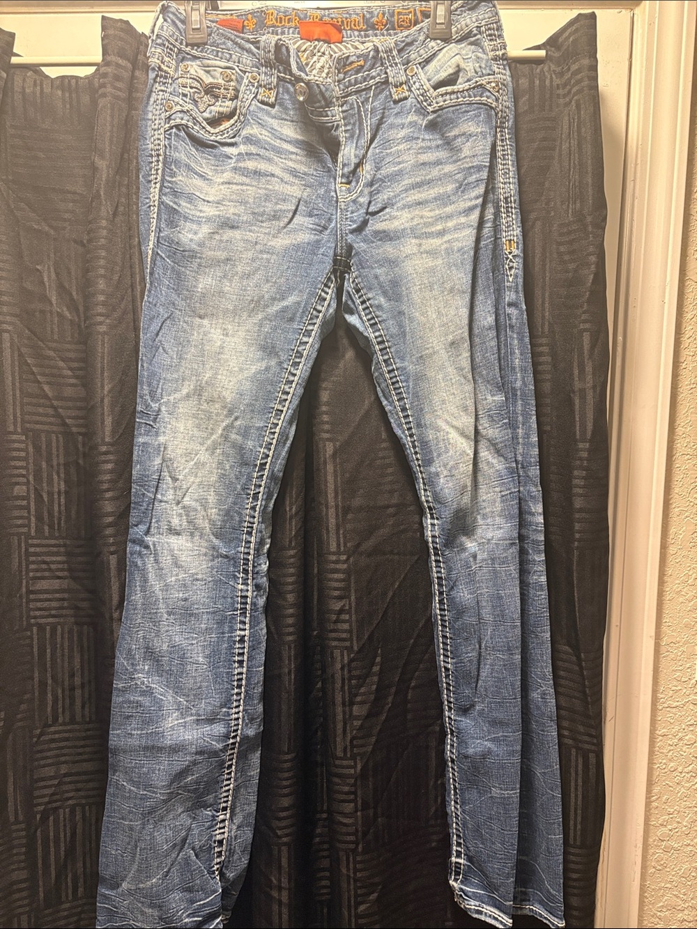 Rock Revival Light Blue Washed Boot Cut Jeans